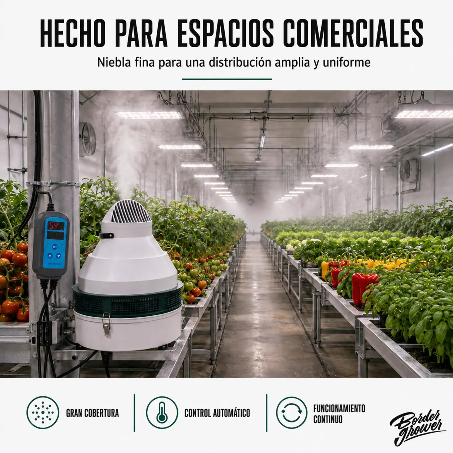 Humidificador comercial de 200 pintas con controlador IHC200 con salida dual