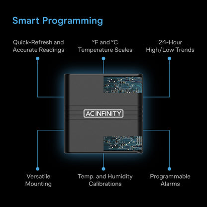 Mini Smart Termo-Hygrometer A2 | AC Infinity - Termohigrómetro inteligente con sensor integrado