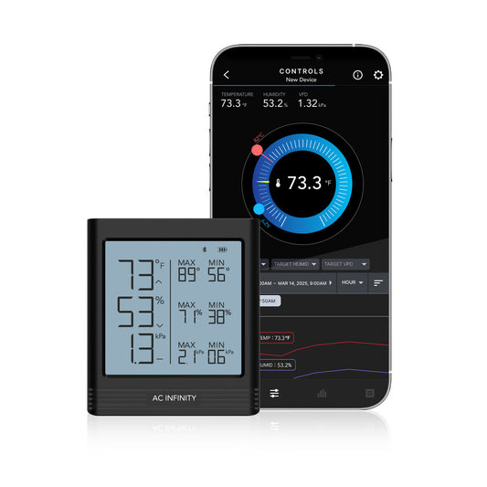Smart Termo-Hygrometer B2 | AC Infinity - Termohigrómetro inteligente con sensor integrado