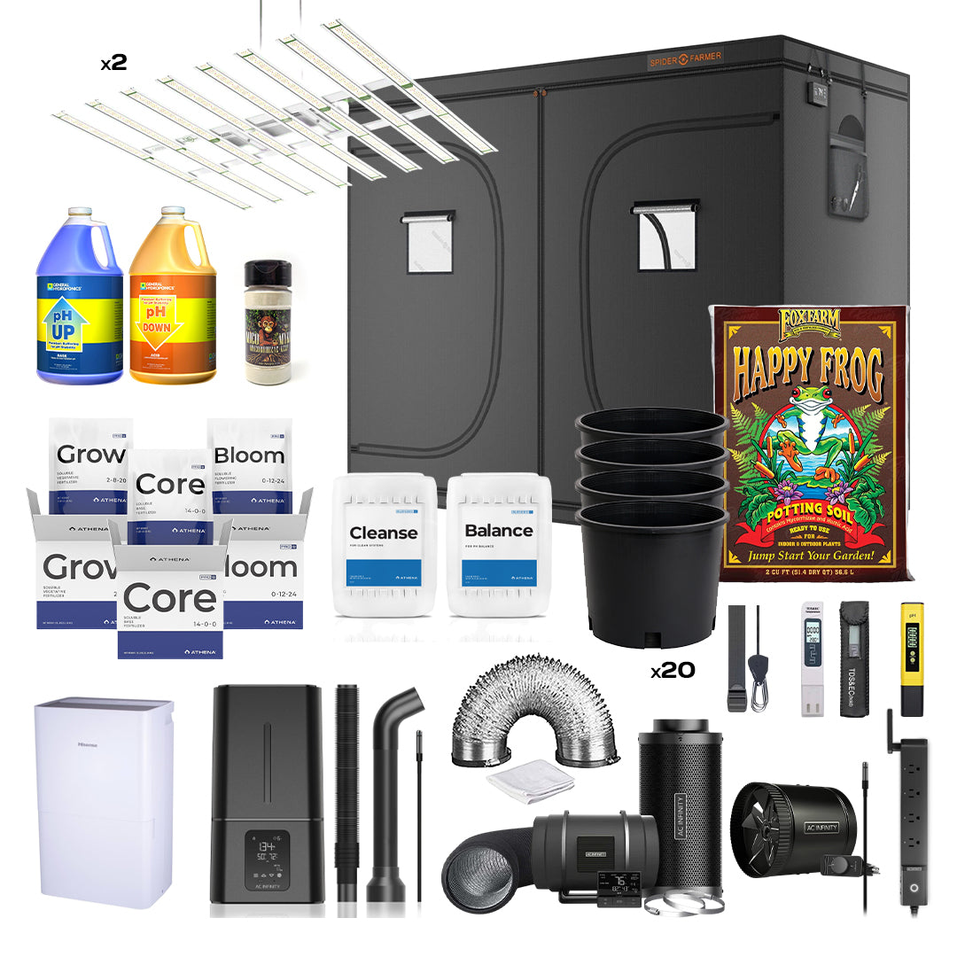Kit Automatizado 300×150×200 con 2× FloraFlex 700W + CloudLine 8″ + Athena Pro + Envío Gratis