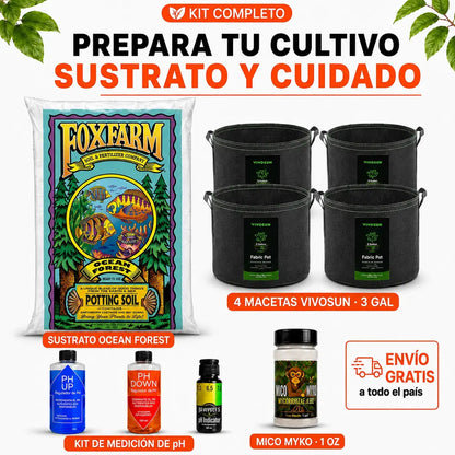 Kit de Cultivo Indoor Spider Farmer 70x70x160 + VIPAR 70W + Ocean Forest