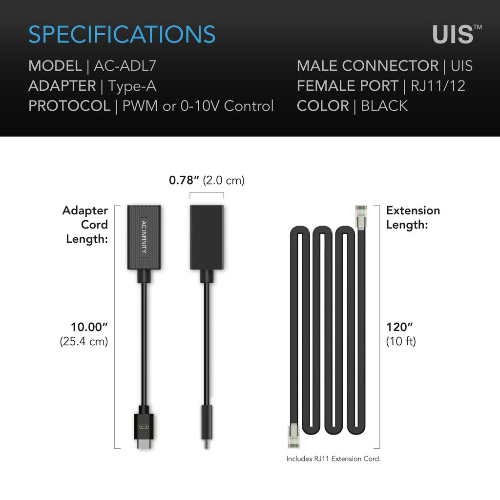 UIS Lighting Adapter Type A | AC Infinity - Adaptador Para Lamparas De Cultivo