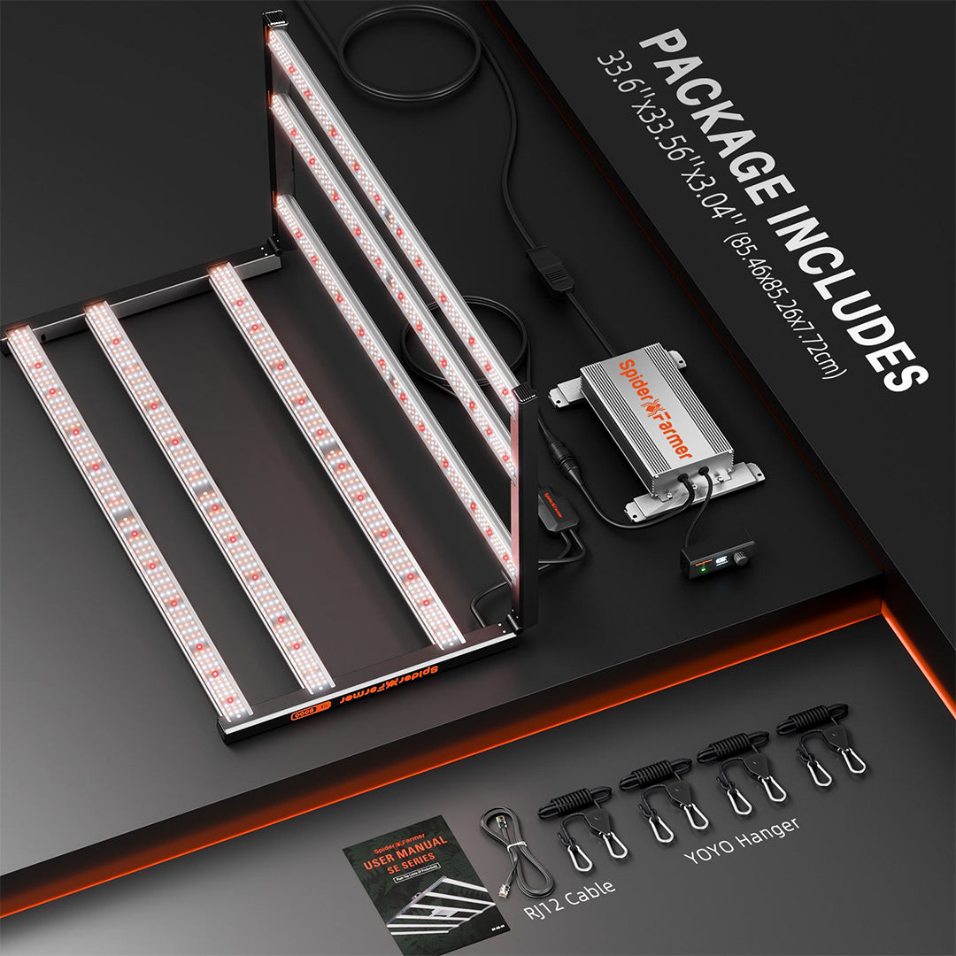 Spider Farmer | SE5000 LED Grow Light - 480w regulable ciclo completo