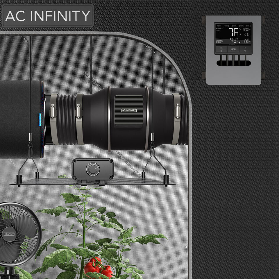 AC Infinity Controlador 69 Bluetooth controla iluminación, sistemas de instracción, clima, ventiladores, humidificadores, automatización total de tu sistela de cultivo indoor
