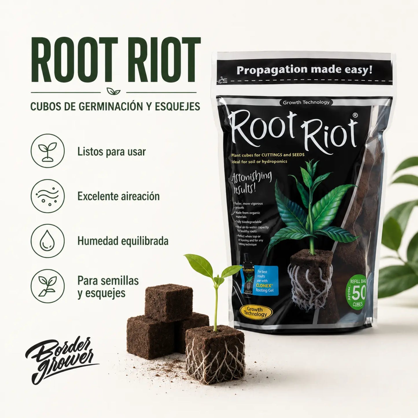 Root Riot Replacement Cubes 50 / 100 / 1500 Pz
