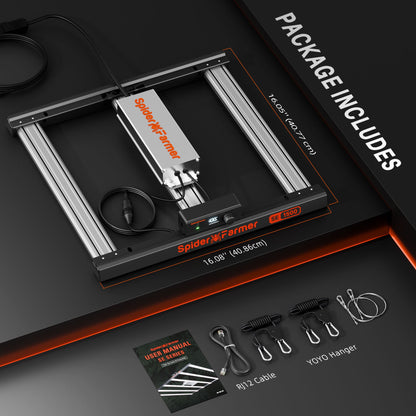 Spider Farmer | SE1500 LED Grow Light - LED 150w ciclo completo