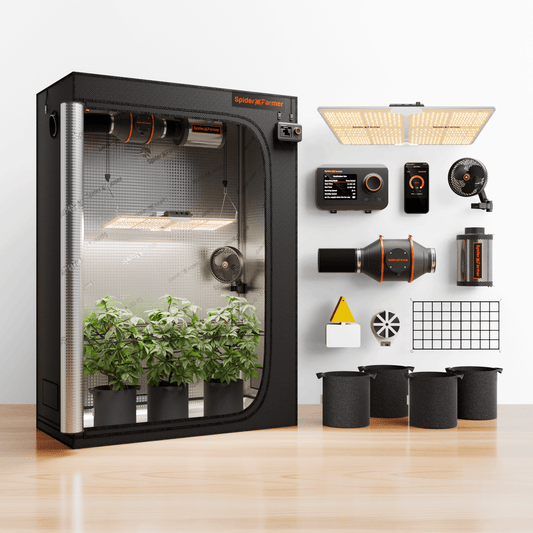Kit De Cultivo | Spider Farmer - SF-2000, Armario De Cultivo, Ventilación, Lampara, Controlador, y otros