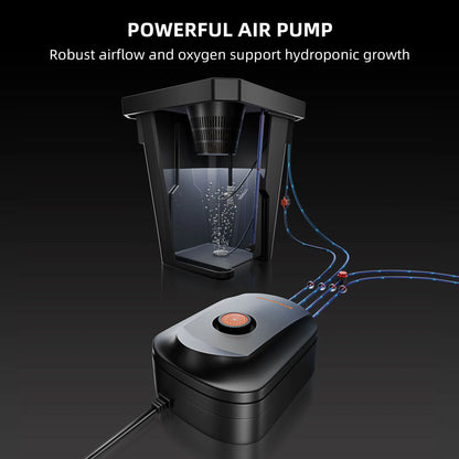 Sistema Hidropónico DWC Spider Farmer con Multirriego – Kit de 4 Cubetas de 7 Galones con Bomba de Aire de 15W