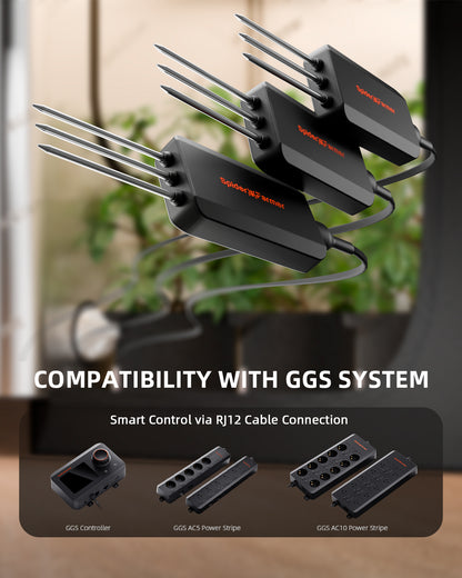 Soil Sensor GGS Pro | Spider Farmer - Sensor De Suelo 3 En 1 Temperatura, Humedad y EC