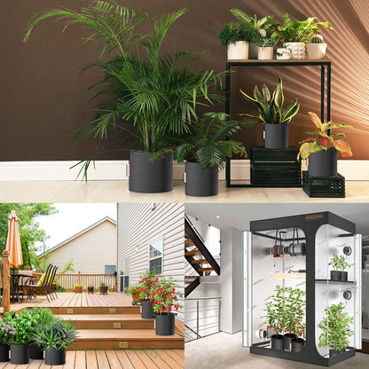 Spider Farmer | Grow Bags 5 galones – Paquete de 5, capacidad 5 gal, reutilizables y duraderas