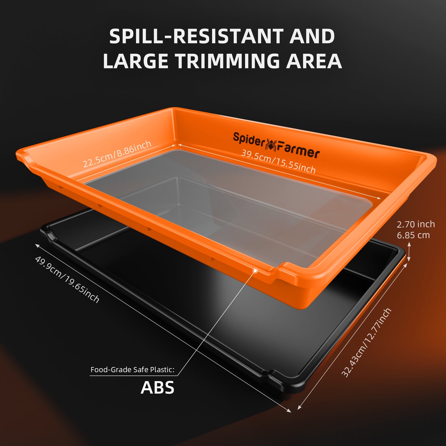 Trim Tray 2 en 1 | Spider Farmer - Bandeja De Trimming Para Hierbas Recolección De Polen