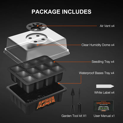 Spider Farmer | Seed Starting Trays - Bandejas de germinación reutilizables para cultivo indoor