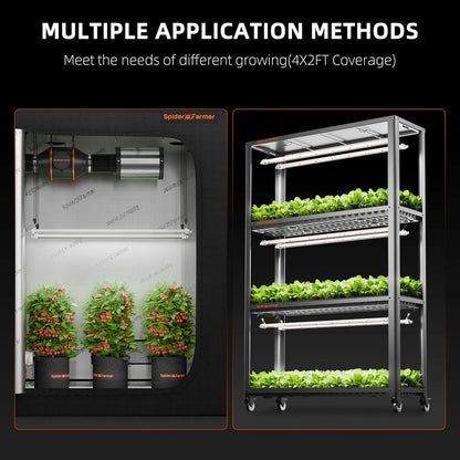 Spider Farmer  | Glow80 - Lámpara LED 80W para vegetación y plántulas suplementaria