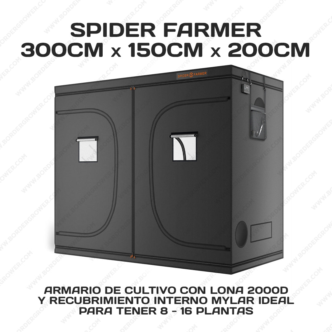 Kit Automatizado 300×150×200 con 2× FloraFlex 700W + CloudLine 8″ + Athena Pro + Envío Gratis