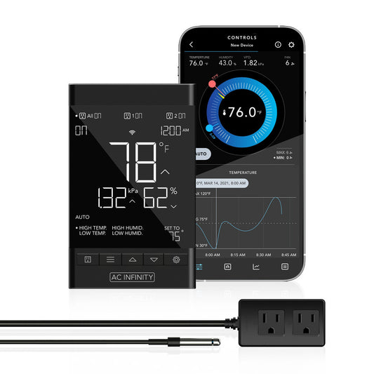 CONTROLLER 79 | AC Infinity - Controlador Inteligente Con Conectores Y Sensor VPD