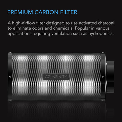 Filtro De Aire De Carbón De 12" | AC Infinity - Filtro Para Ventilación Y Control De Olores