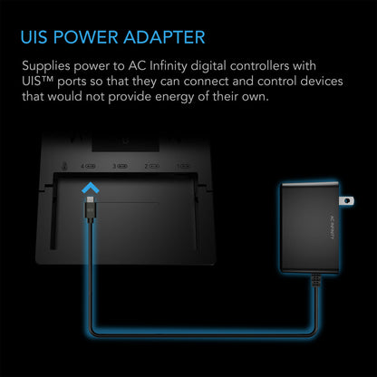 UIS Power Adapter | AC Infinity - Cargador Para Controlador UIS