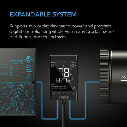 CONTROLLER 79 | AC Infinity - Controlador Inteligente Con Conectores Y Sensor VPD