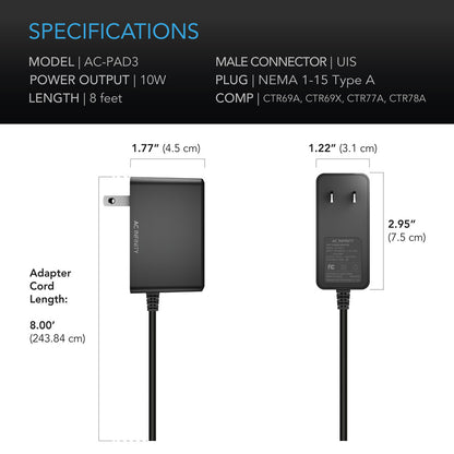 UIS Power Adapter | AC Infinity - Cargador Para Controlador UIS