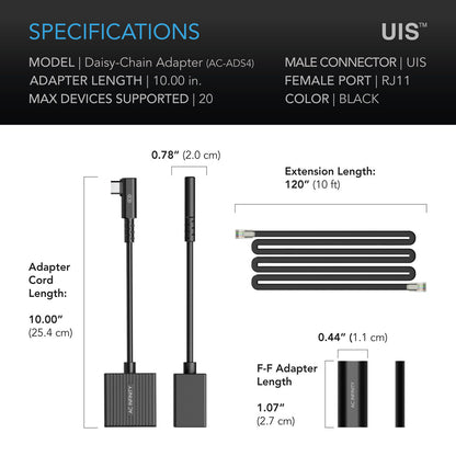 UIS Lighting Daisy-Chain Adapter | AC Infinity - Adaptador Para Lamparas De Cultivo