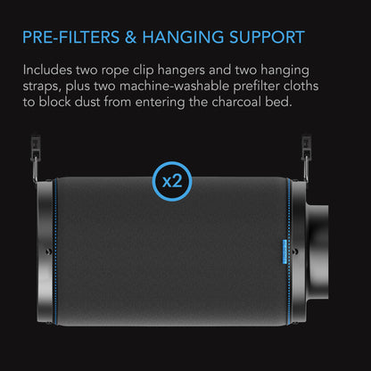 Filtro De Aire De Carbón De 10" | AC Infinity - Filtro Para Ventilación Y Control De Olores