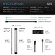 IONBEAM U4, Barras de luz de crecimiento LED UV de espectro dirigido, kit de 4 barras, 11 pulgadas