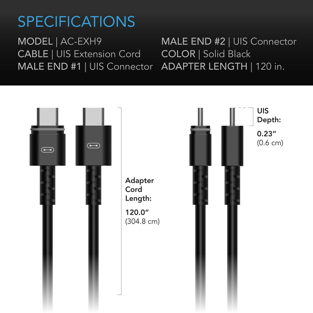 UIS Controller To Device Cable Male-Male | AC Infinity - Cable Adaptador Macho - Macho de 10'