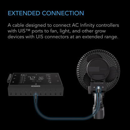 UIS Controller To Device Cable Male-Male | AC Infinity - Cable Adaptador Macho - Macho de 10'