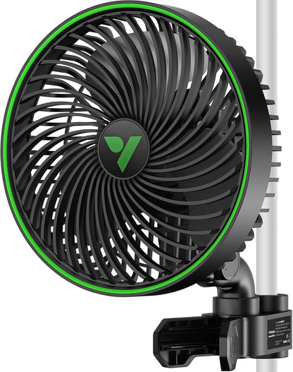 VIVOSUN Ventilador de Clip 6 pulgadas | AeroWave A6 GEN 2 Oscilación 90° Motor AC 2200 RPM 38 dBA