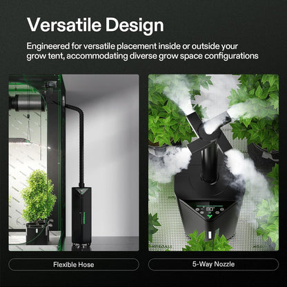 VIVOSUN AeroStream H19 – Humidificador Inteligente 19L WiFi con Sonda de Temperatura y Humedad para Grow Tent