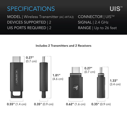 UIS 1-to-1 Wireless Transmiter Y Receiver | AC Infinity - Recibidor Inalámbrico 1-a-1 Para Controlador