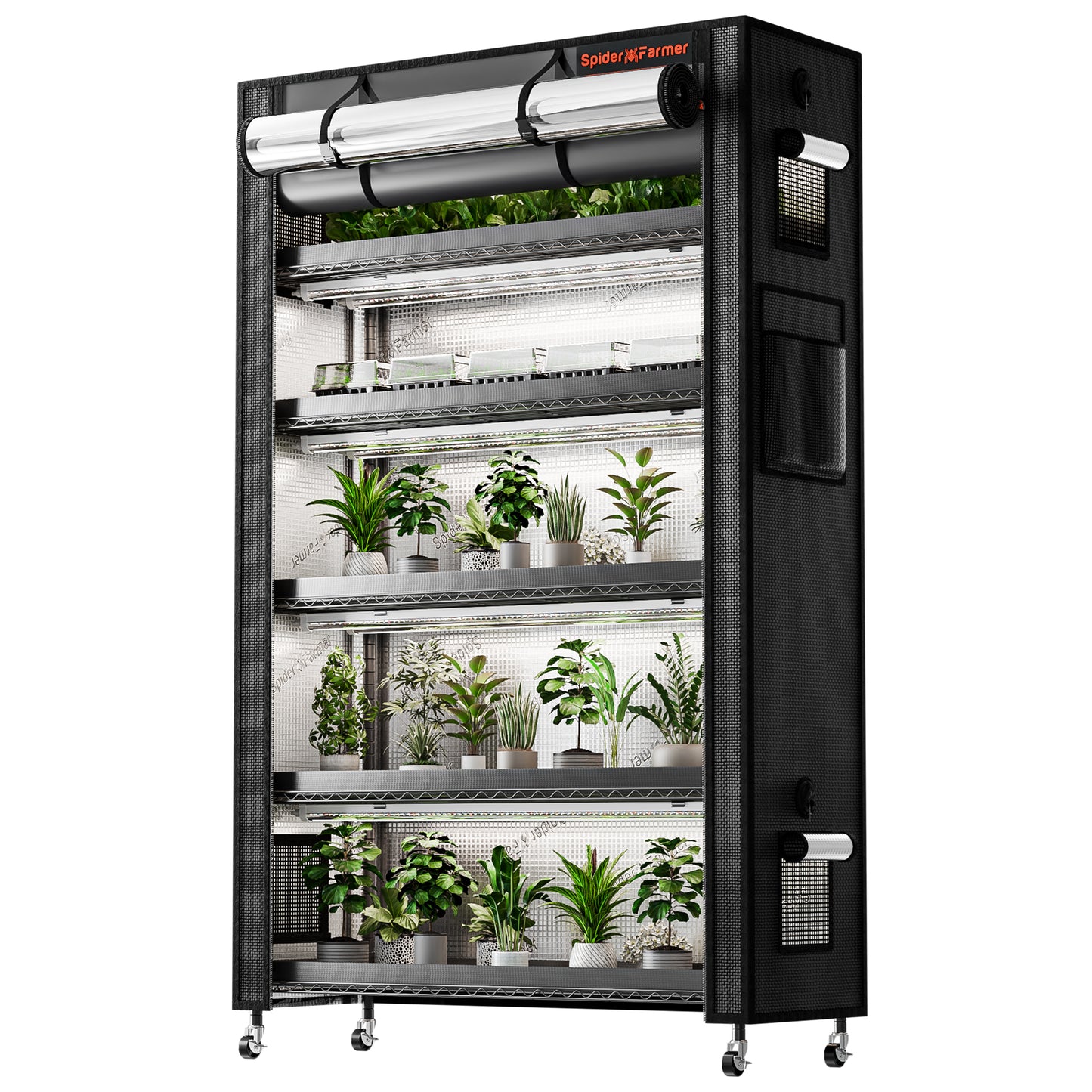 Estación de clonación COMPLETA de 6 niveles con luces de cultivo de 220 W