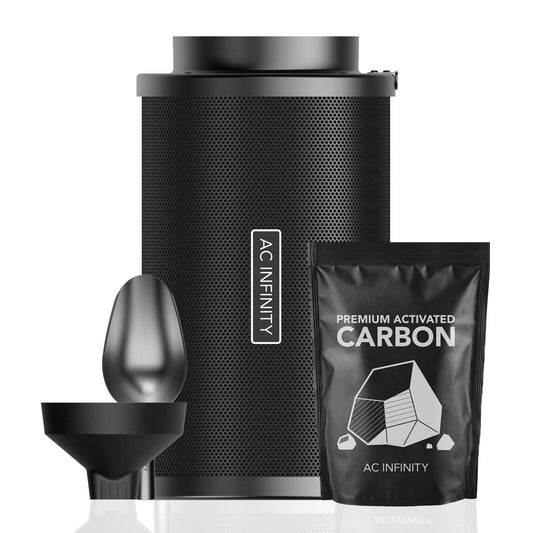Filtro De Aire De Carbón De 8" Con Repuesto | AC Infinity - Filtro Rellenable Para Ventilación Y Control De Olores Con Repuesto Incluido