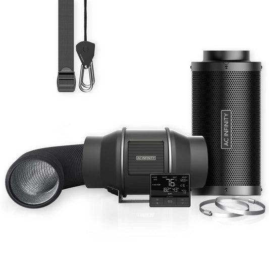 CloudLine Pro 6" | AC Infinity - Kit Completo De Ventilación Con Controlador, Extractor, Ducto, Ganchos Y Filtro De Carbon
