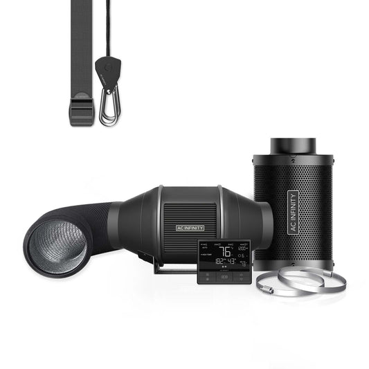 CloudLine Pro 4" | AC Infinity - Kit Completo De Ventilación Con Controlador, Extractor, Ducto, Ganchos Y Filtro De Carbon