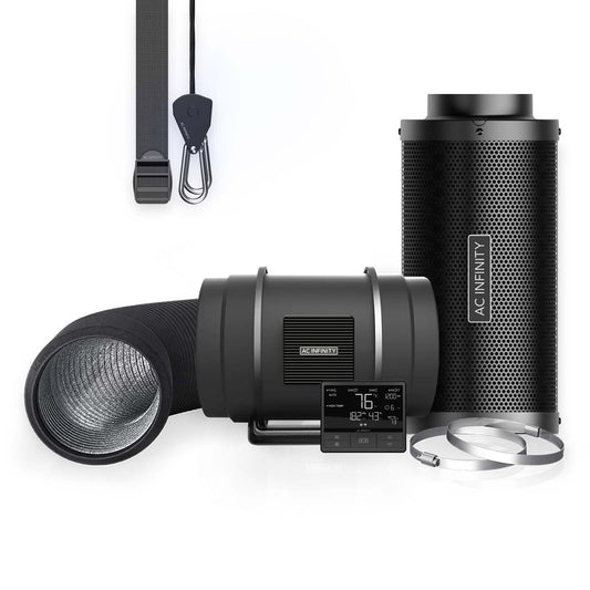 CloudLine Pro 8" | AC Infinity - Kit Completo De Ventilación Con Controlador Inteligente, Extractor, Ducto, Ganchos Y Filtro De Carbon