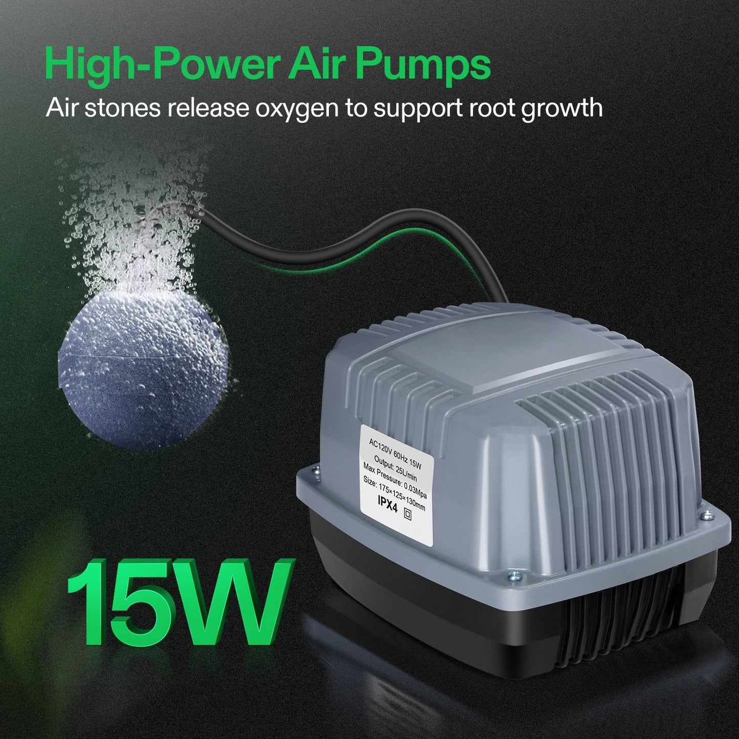 Sistema Hidropónico DWC VIVISUN – Kit de 8 / 4 / 2 / 1, Cubetas de 5 Galones con bomba de aire.