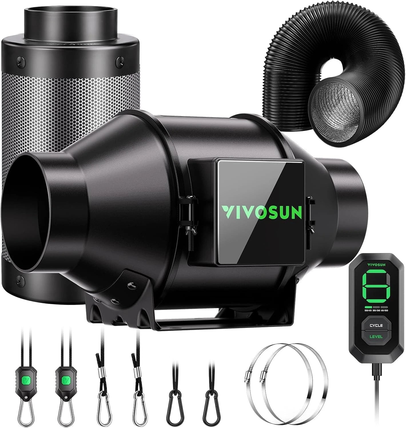 VIVOSUN Kit Extracción G LINE 4/6/8 pulgadas  Inteligente – Inline Fan