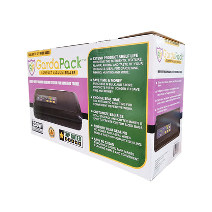 GARDAPACK GP723 Selladora Al Vacío Compacta De 12" Preserva Tus Cosechas Hasta 5 Veces Mas