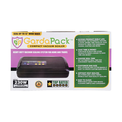 GARDAPACK GP723 Selladora Al Vacío Compacta De 12" Preserva Tus Cosechas Hasta 5 Veces Mas