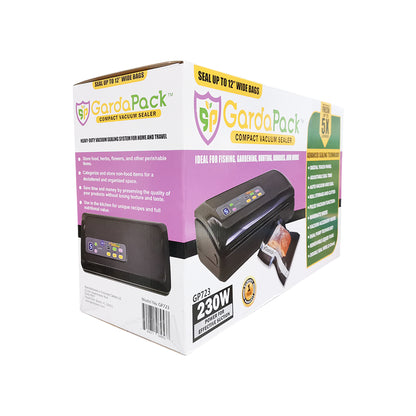 GARDAPACK GP723 Selladora Al Vacío Compacta De 12" Preserva Tus Cosechas Hasta 5 Veces Mas