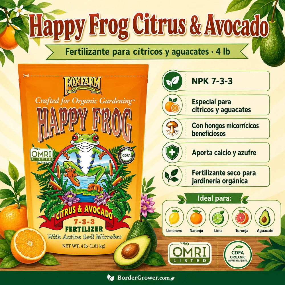 Fertilizante FoxFarm Happy Frog para Cítricos y Aguacates,  (4 libras)