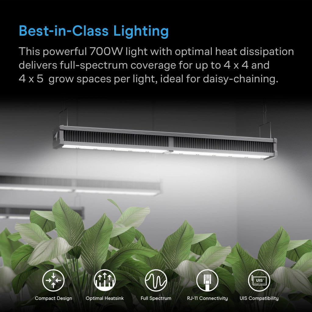IONFRAME A7, Lámpara de cultivo de 700 W, LED de espectro completo, cobertura 4x5