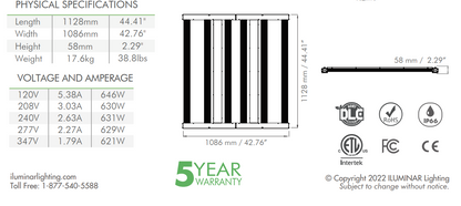 iLi6 LED 630W | ILUMINAR - Lampara LED De Cultivo Con Espectro Completo