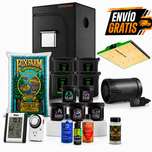 Kit Completo para Cultivo Indoor Spider Farmer + ViparSpectra + AC Infinity + HarvestCo