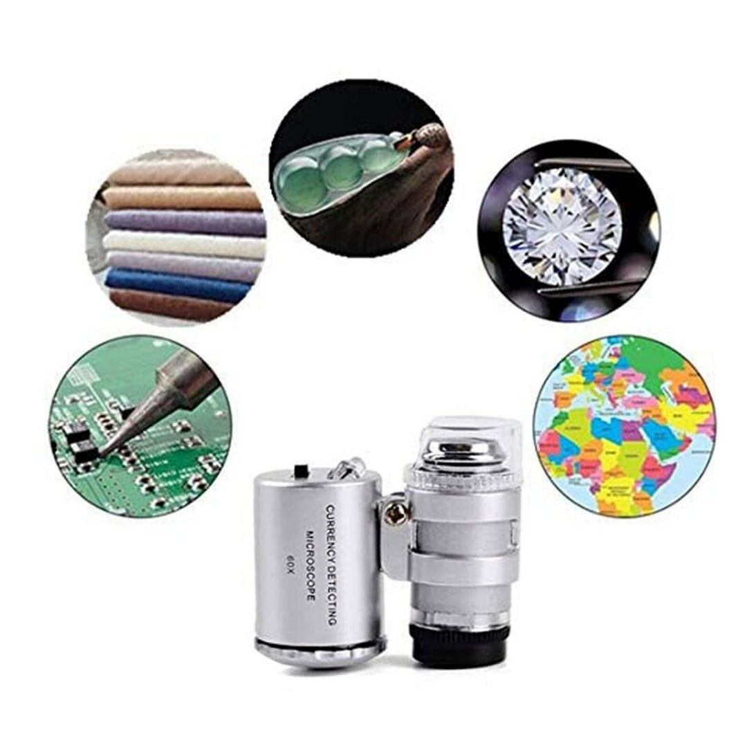 Mini Lupa 60x Con Luz LED | Sinowell - Microscopio De Bolsillo