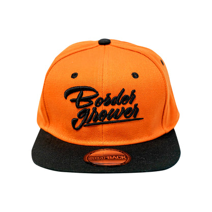 GORRA OFICIAL BORDER GROWER Tipo Snapback Naranja/Negro