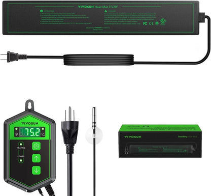 VIVOSUN Tapete térmico para plantas con termostato, almohadilla térmica para plantas