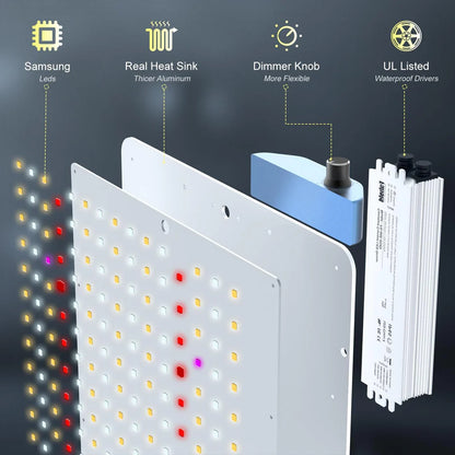 PL2000 200W | PHLIZON - Lámpara De Cultivo LED Para Vegetación Y Floración