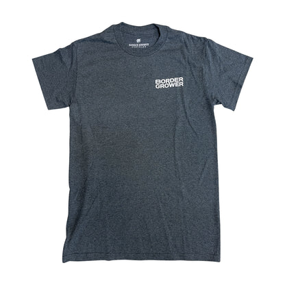 PLAYERA GRIS OFICIAL BORDER GROWER Hydroponics & Organics
